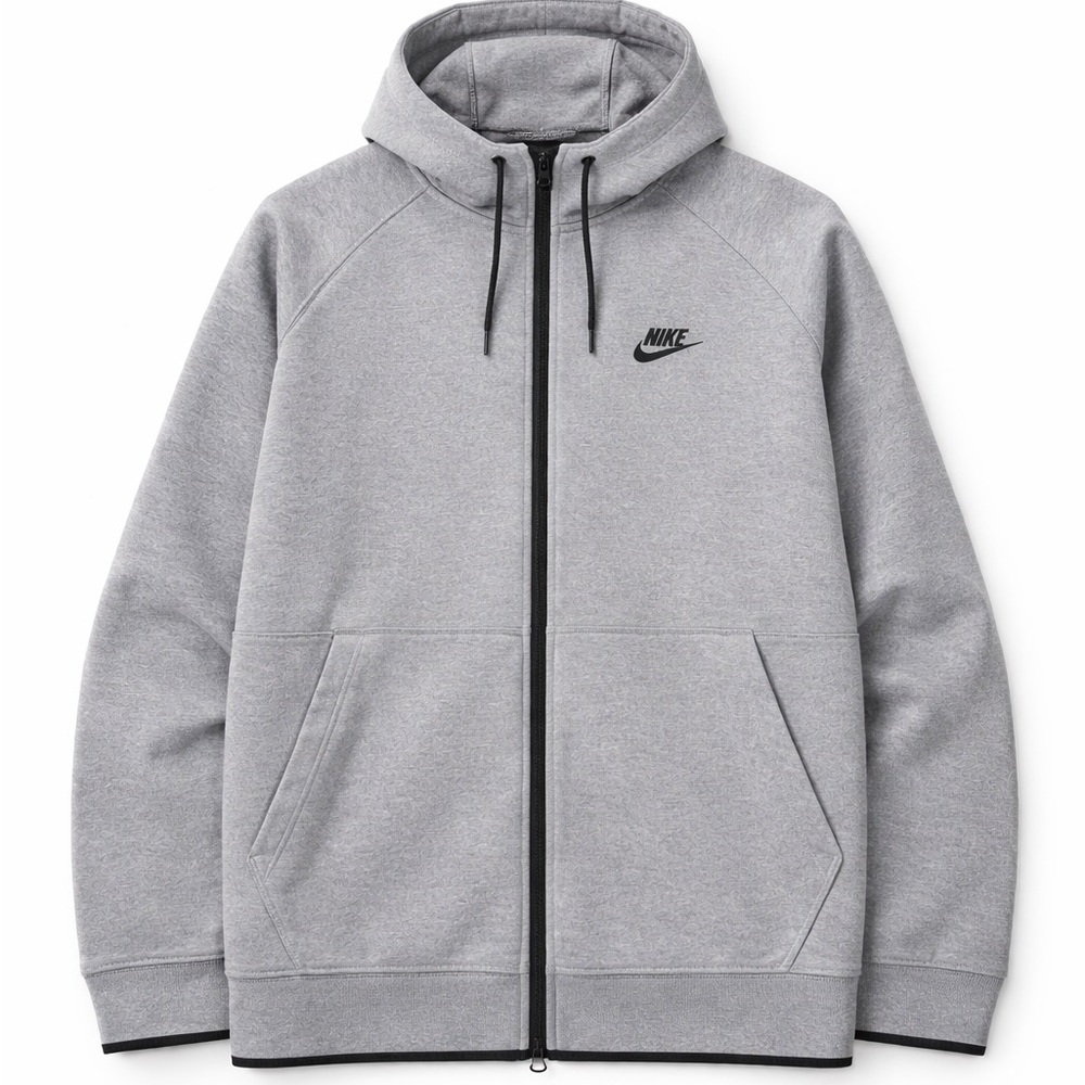 Nike Tech Fleece Full Zip Hoodie Gray Black Men’s 2XL Athletic Zip Jacket